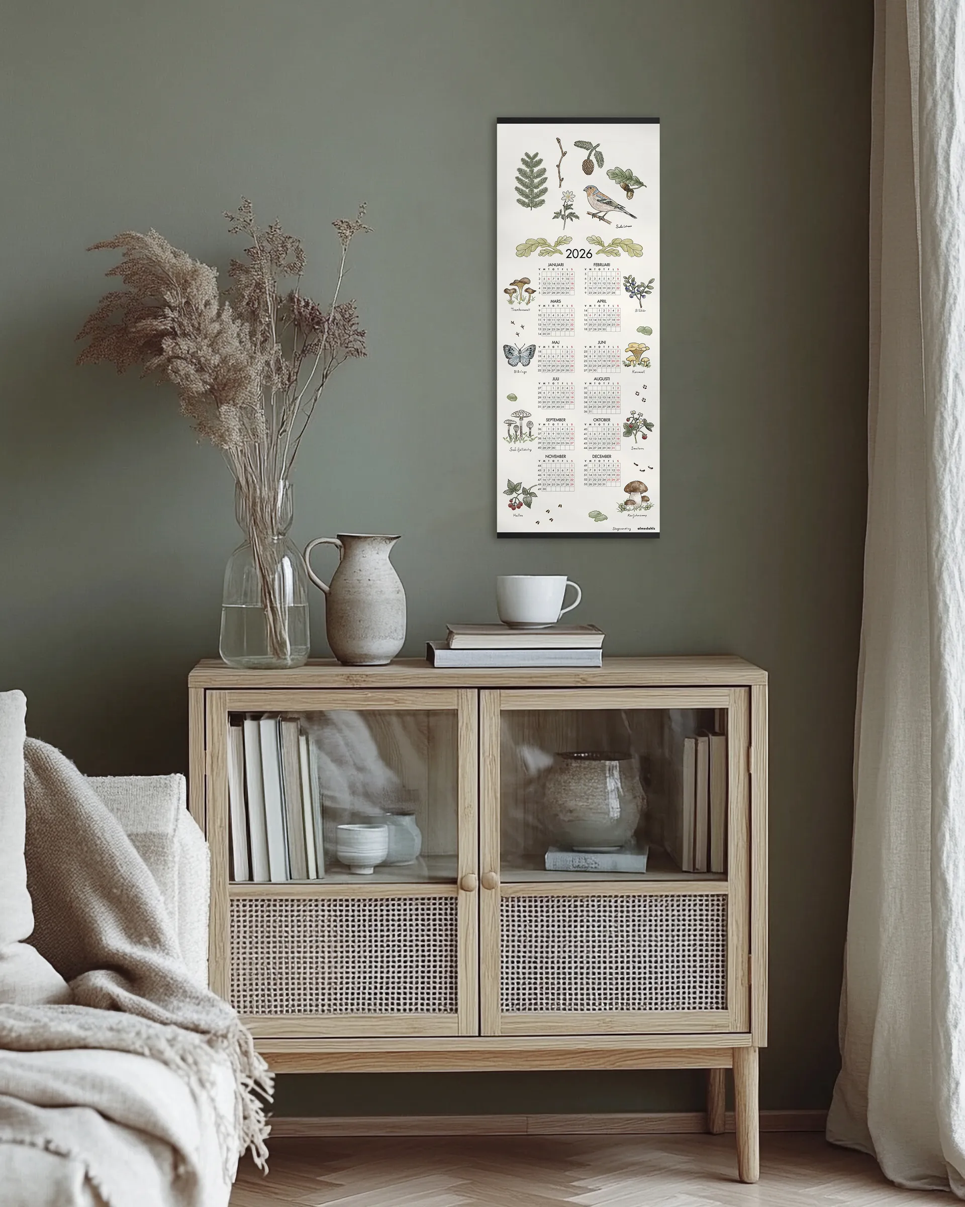 Waldspaziergang Kalender 2026, 35×90 cm Almedahls