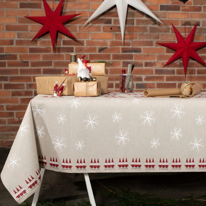 Weihnachtself Tischtuch 147 x 250cm, Beige Almedahls