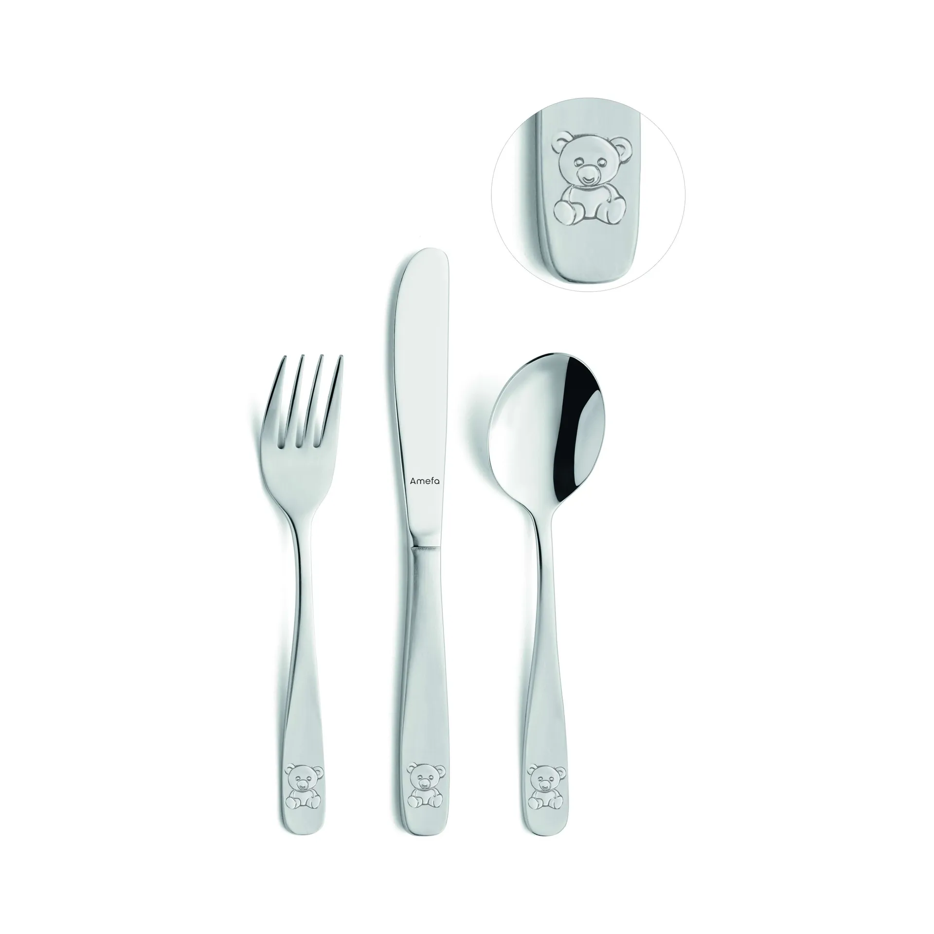 Bear Kinderbesteck 3 Teile, Edelstahl Amefa