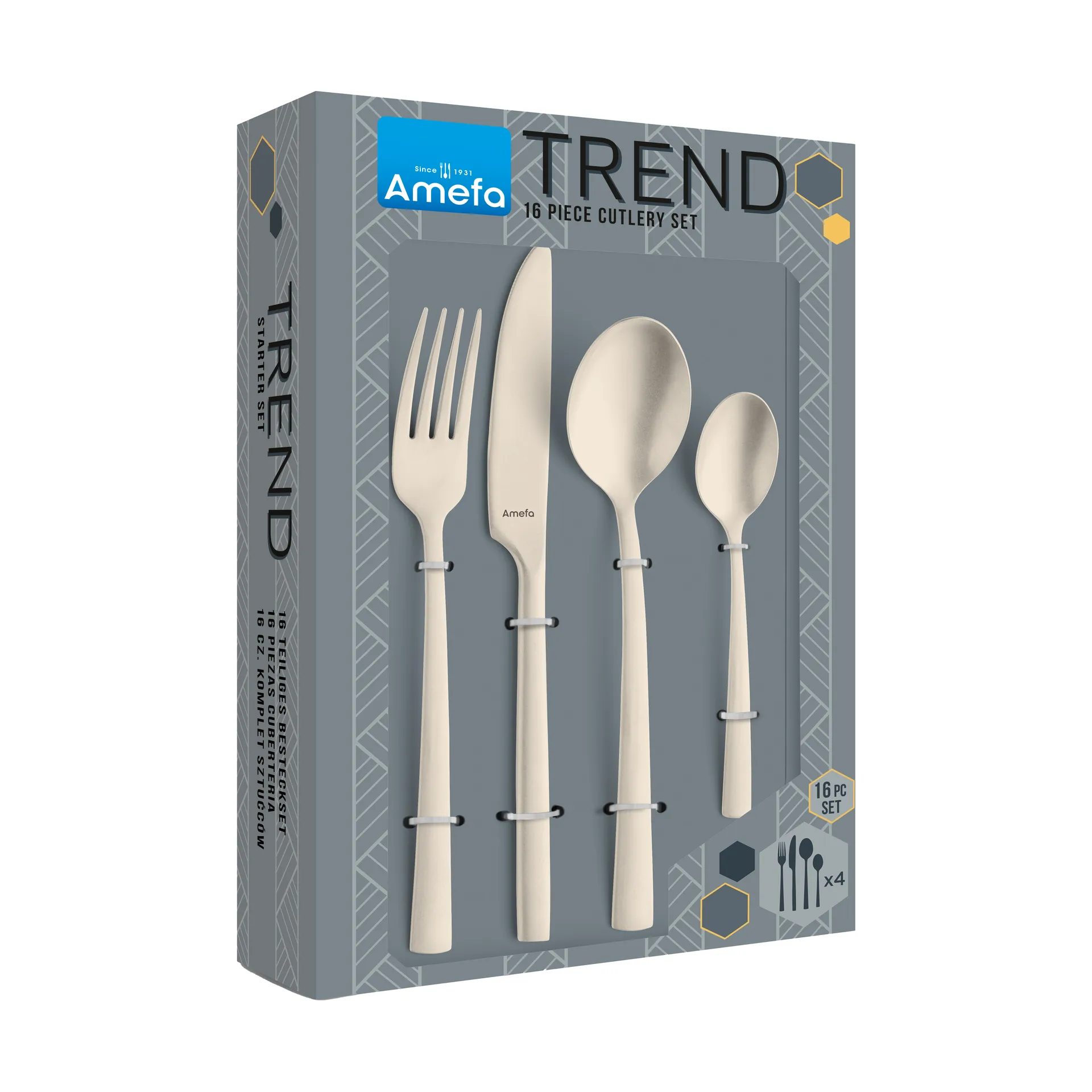 Manille Vintage Besteckset 16 Teile, Champagne Amefa