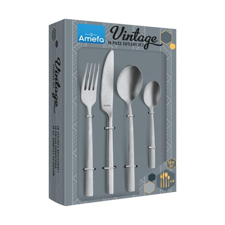 Manille Vintage Besteckset 16 Teile, Edelstahl Amefa
