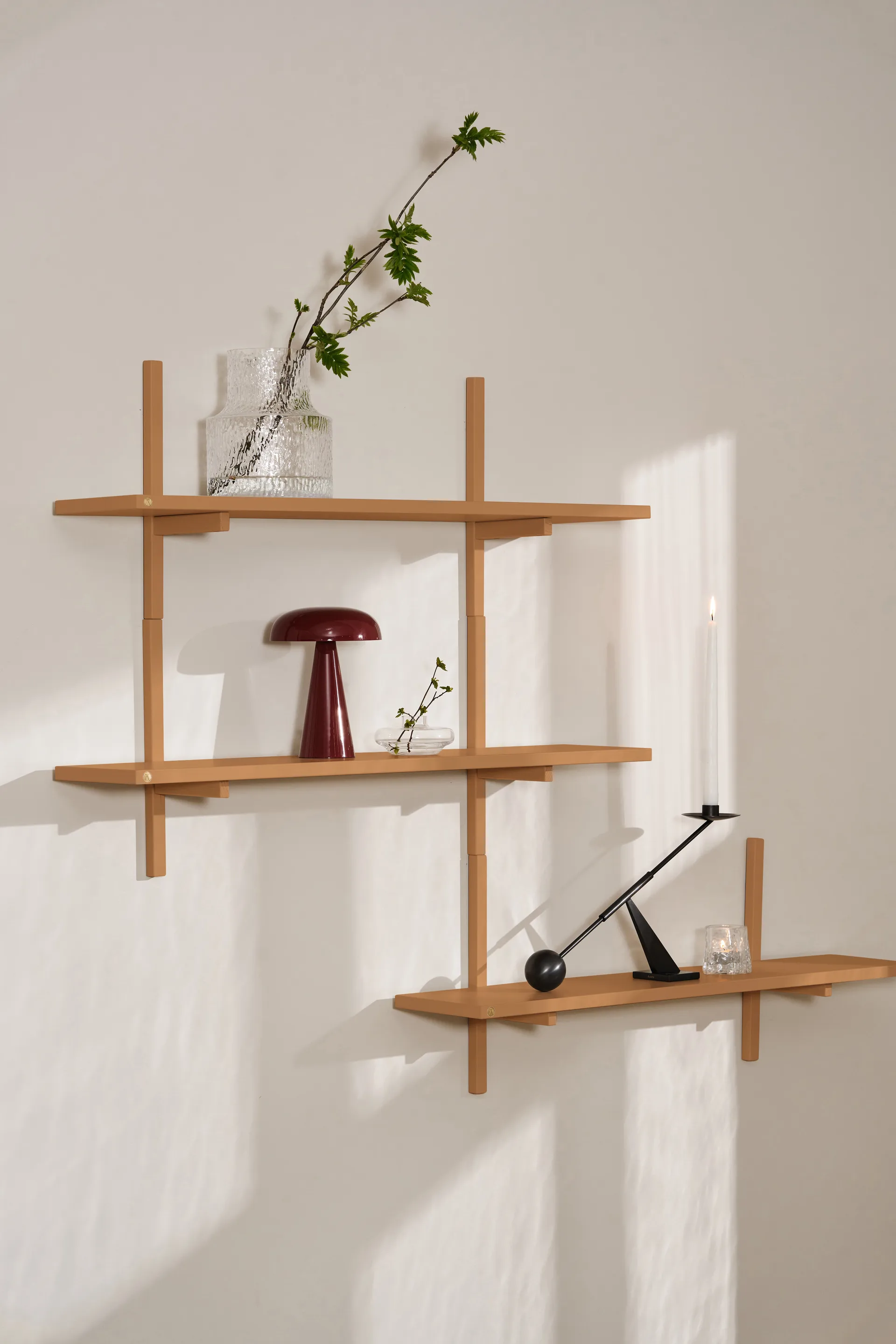 A-Light Shelf Wandregal Special Edition, Brown beige 90x21x35 cm Andersen Furniture