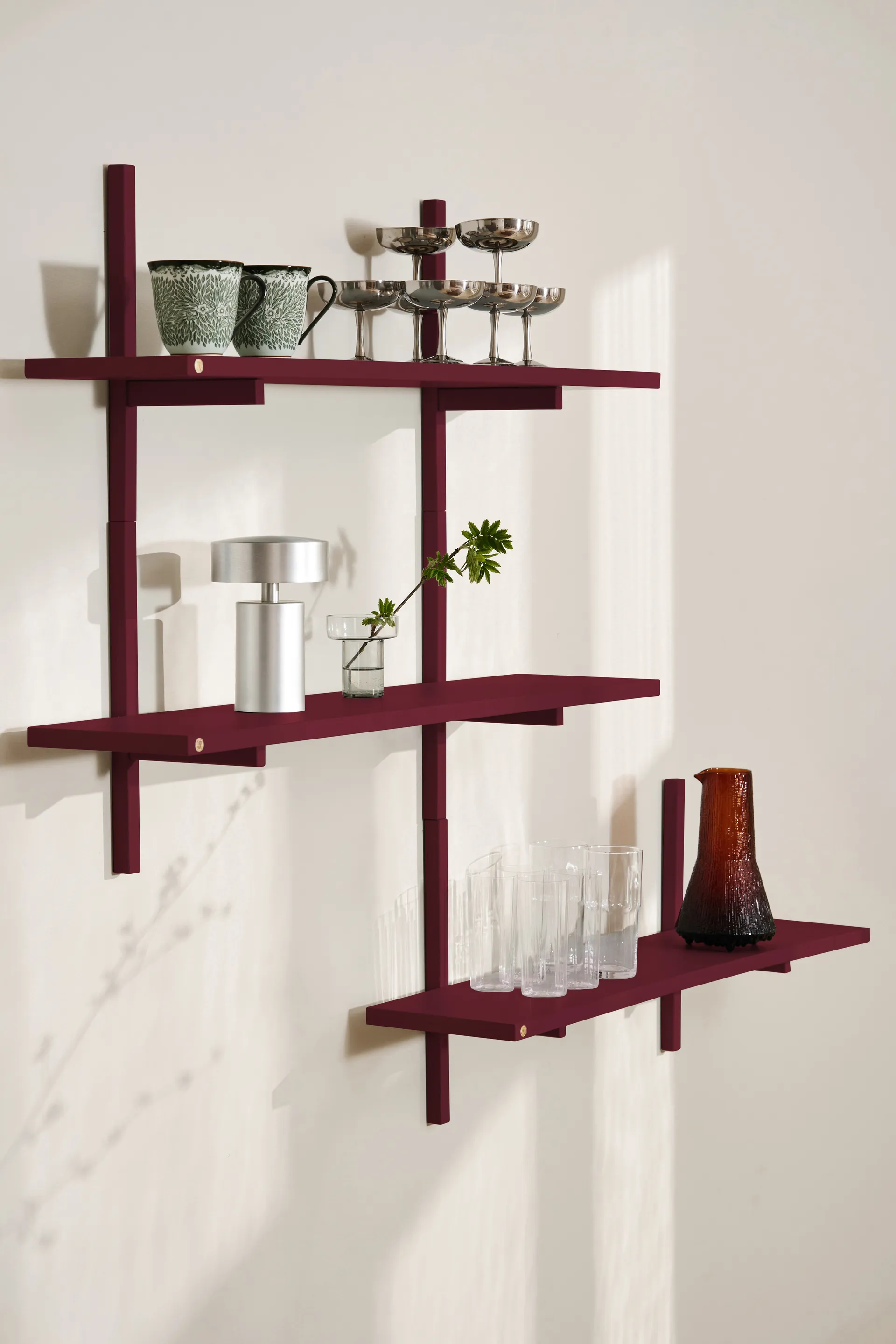A-Light Shelf Wandregal Special Edition, Wine red 90x21x35 cm Andersen Furniture