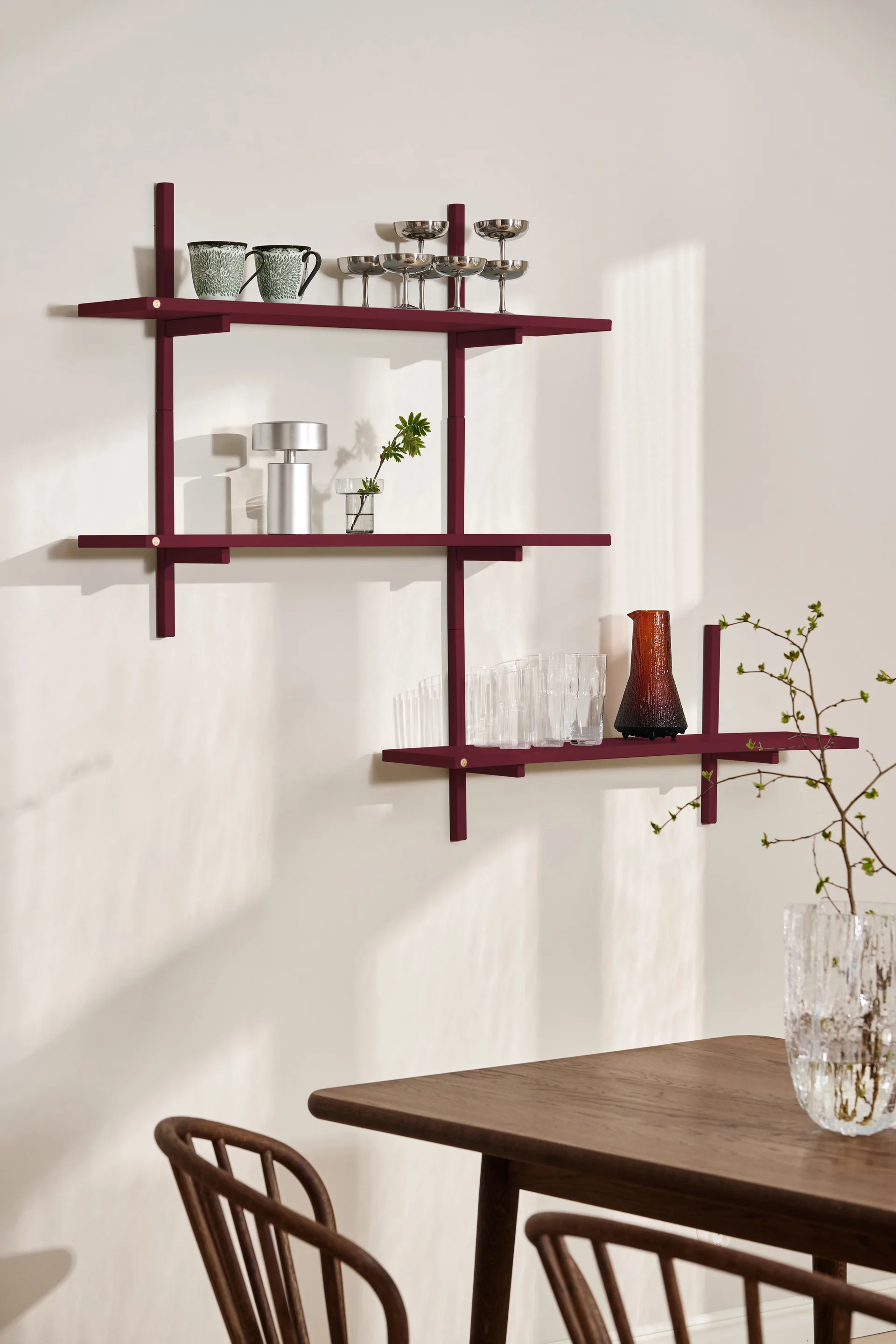 A-Light Shelf Wandregal Special Edition, Wine red 90x21x35 cm Andersen Furniture