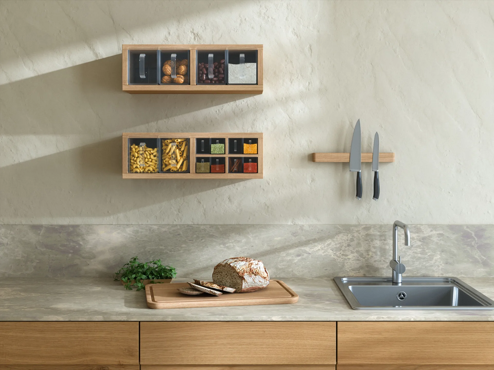 A-Organizer 2 Wandregal 52x18x17 cm, Oak Andersen Furniture