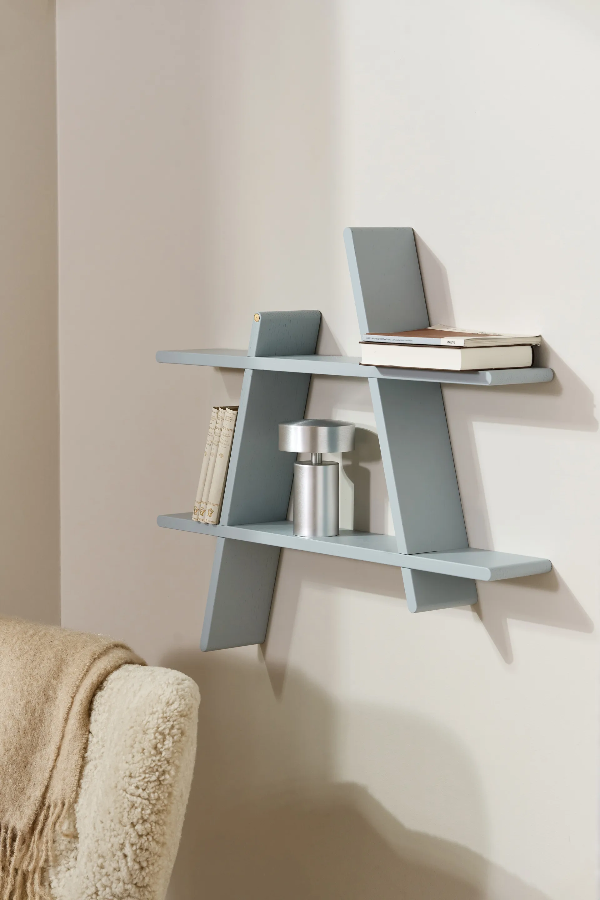 A-Shelf Wandregal Special Edition, Grey blue L 78x12x67 cm Andersen Furniture