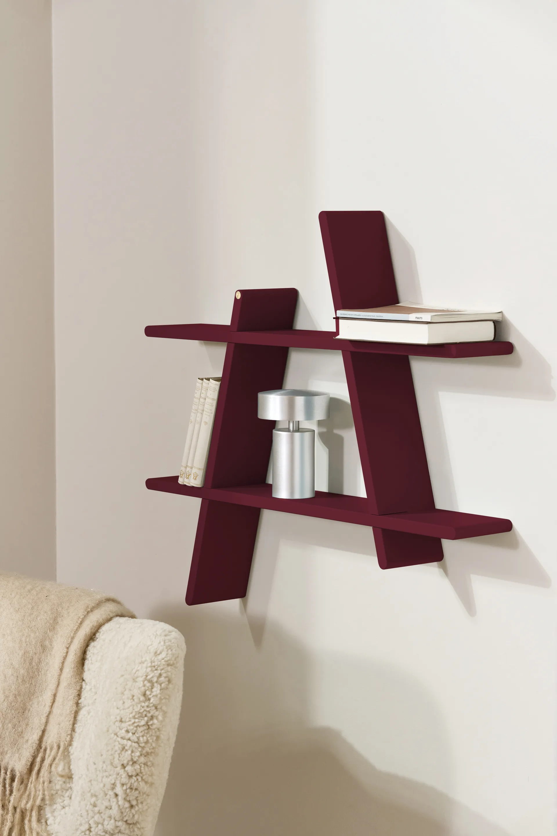 A-Shelf Wandregal Special Edition, Wine red M 52x9x46 cm Andersen Furniture