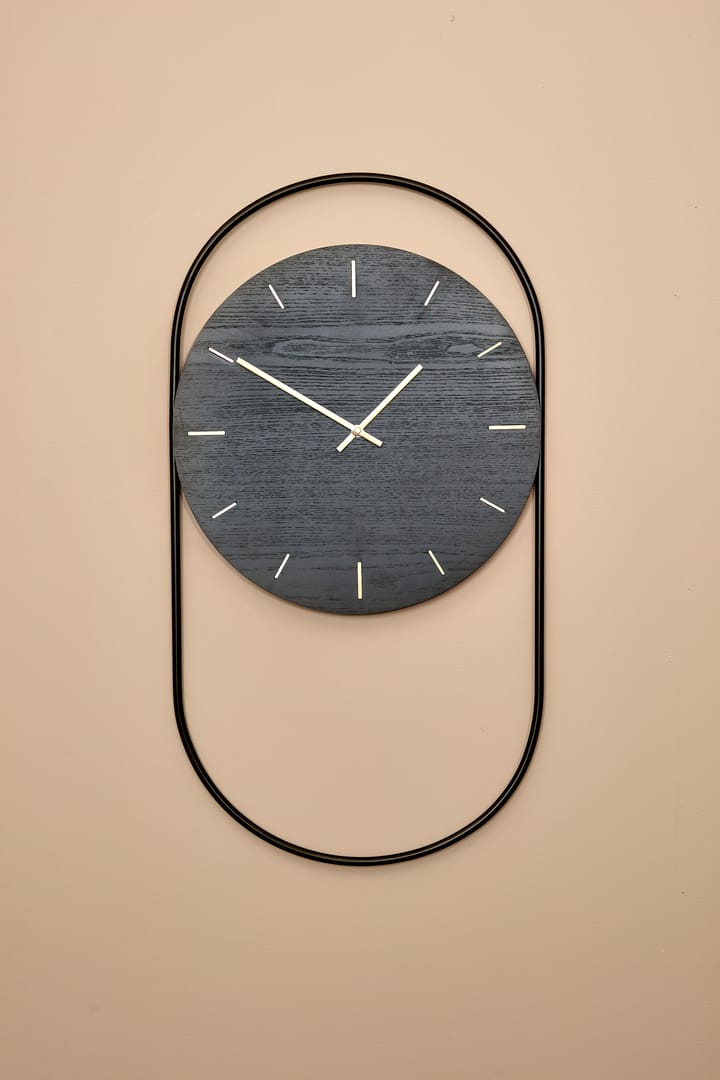 A-Wall Wanduhr 41x76 cm - Black-brass - Andersen Furniture