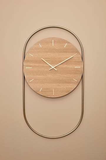 A-Wall Wanduhr 41x76 cm - Oak-brass - Andersen Furniture