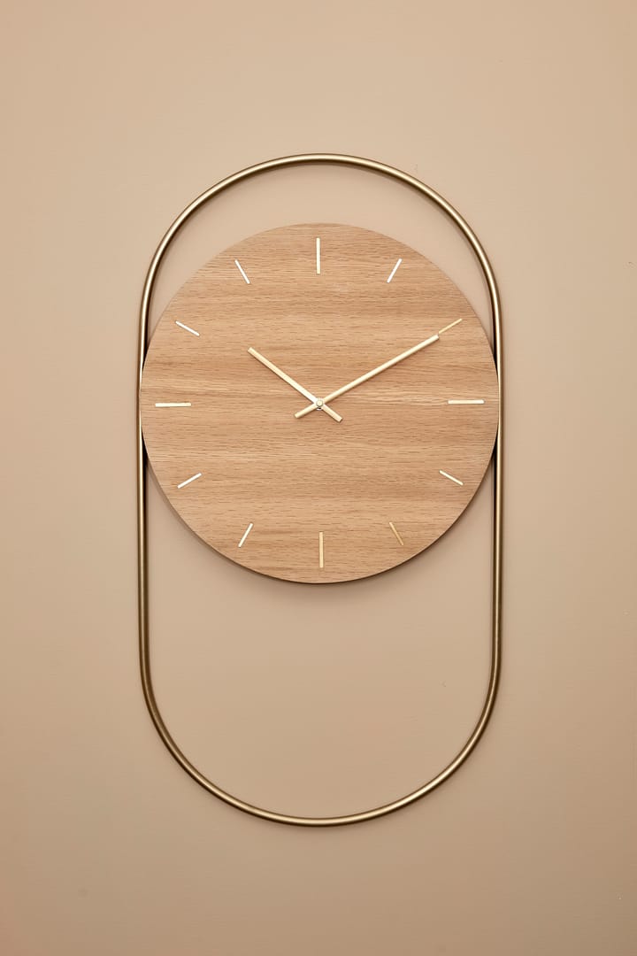 A-Wall Wanduhr 41x76 cm - Oak-brass - Andersen Furniture