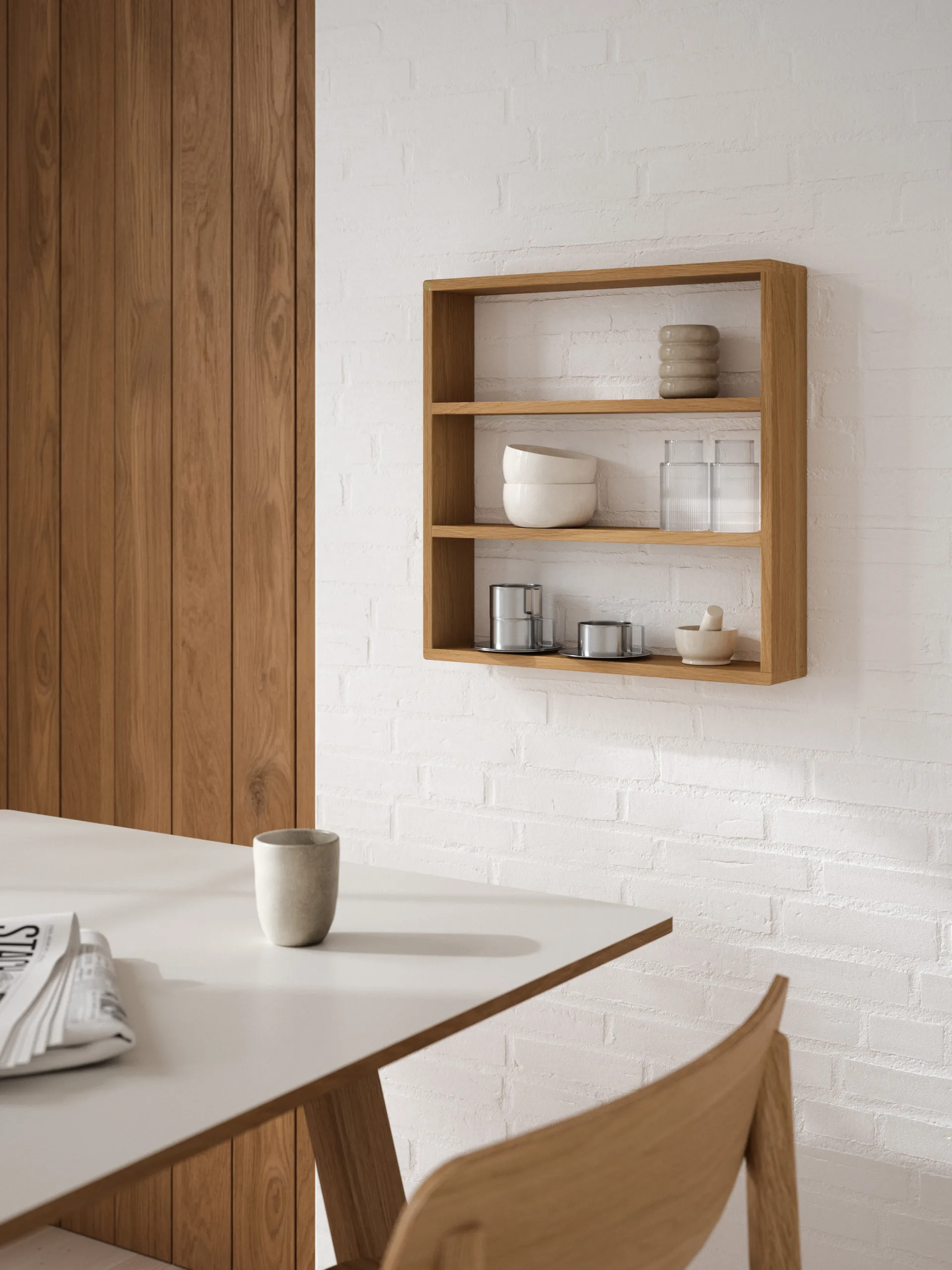 Sector Wandregal, Oiled Nature Oak, 50x50x10 cm Andersen Furniture