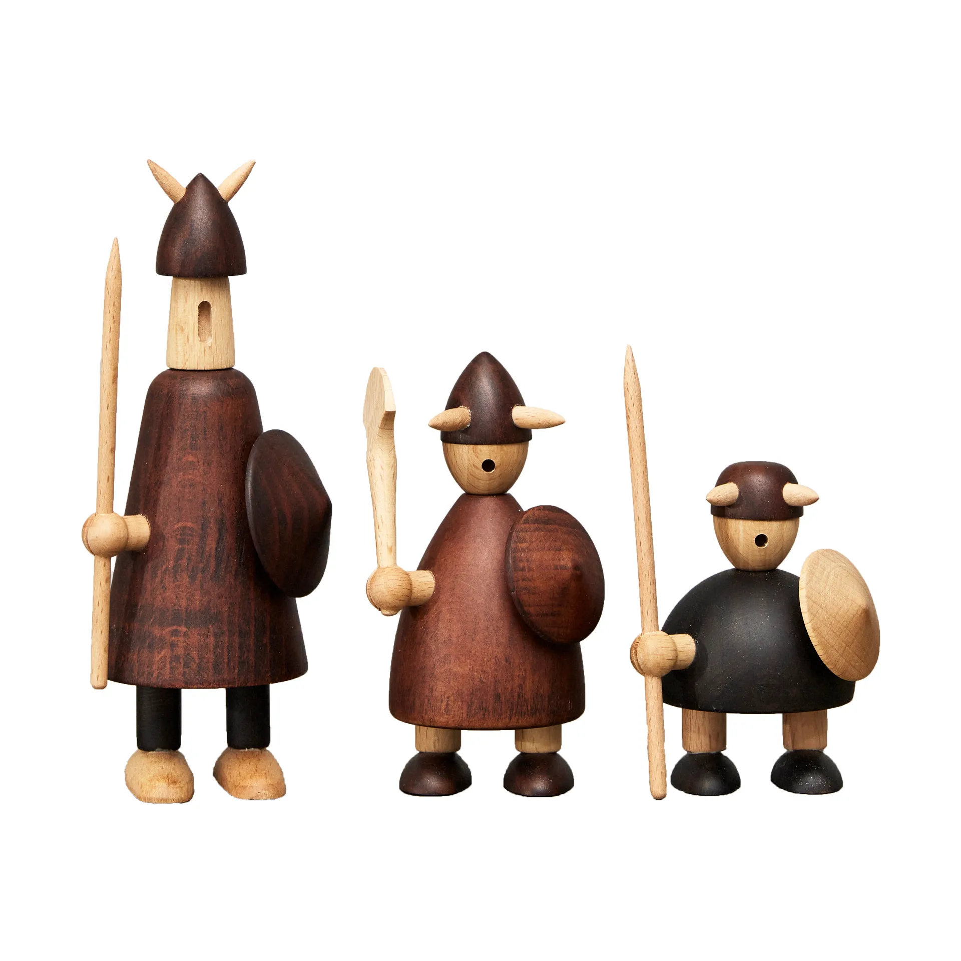 The vikings of Denmark Holzfigur 3 Teile, Stained beech Andersen Furniture