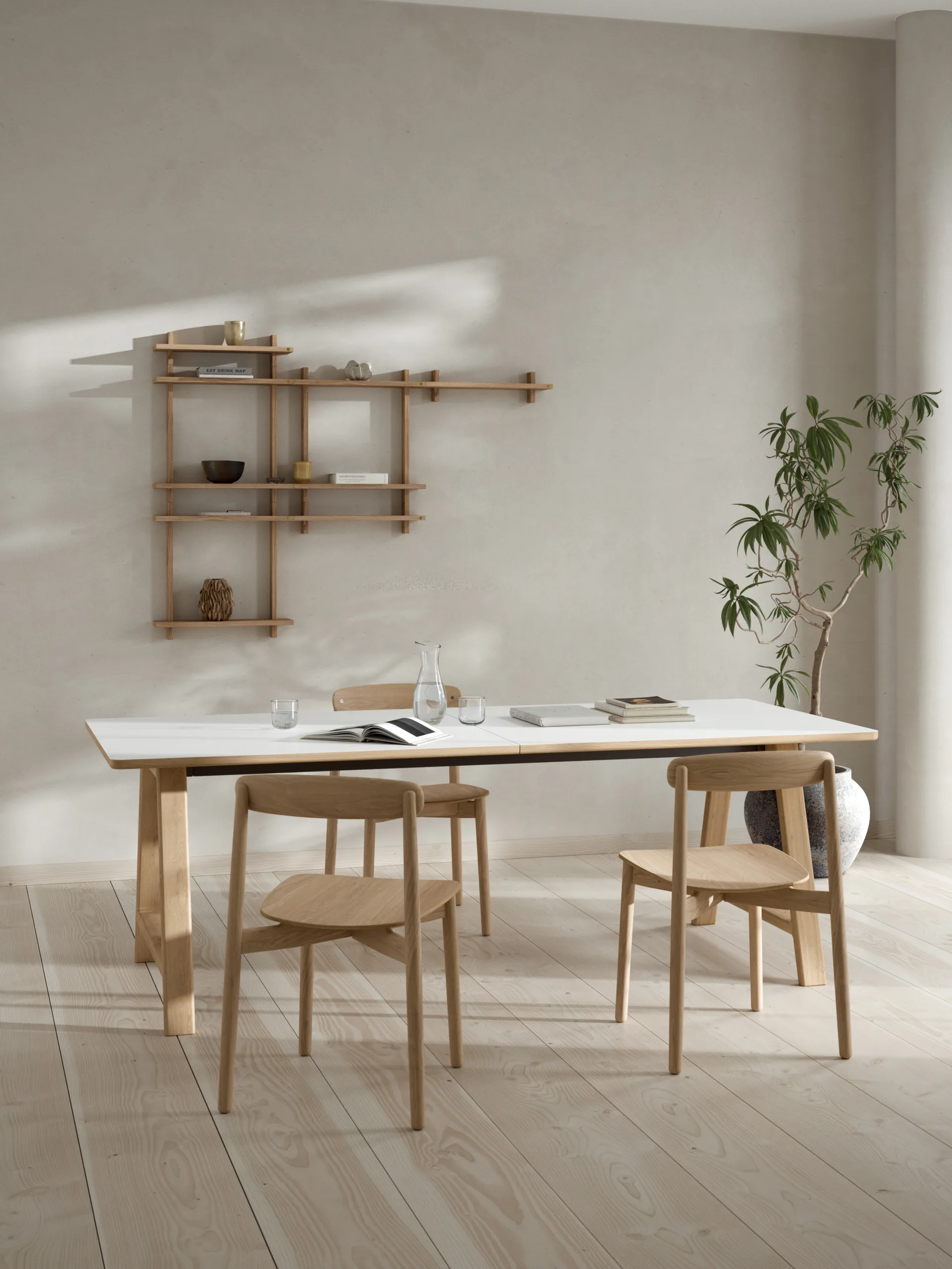 Treat Wandregal doppelt, Oak, 50x12x50 cm Andersen Furniture