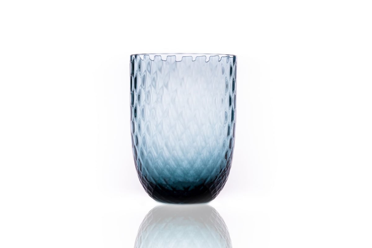 Anna Von Lipa Harlequin Trinkglas 25 cl Blue smoke