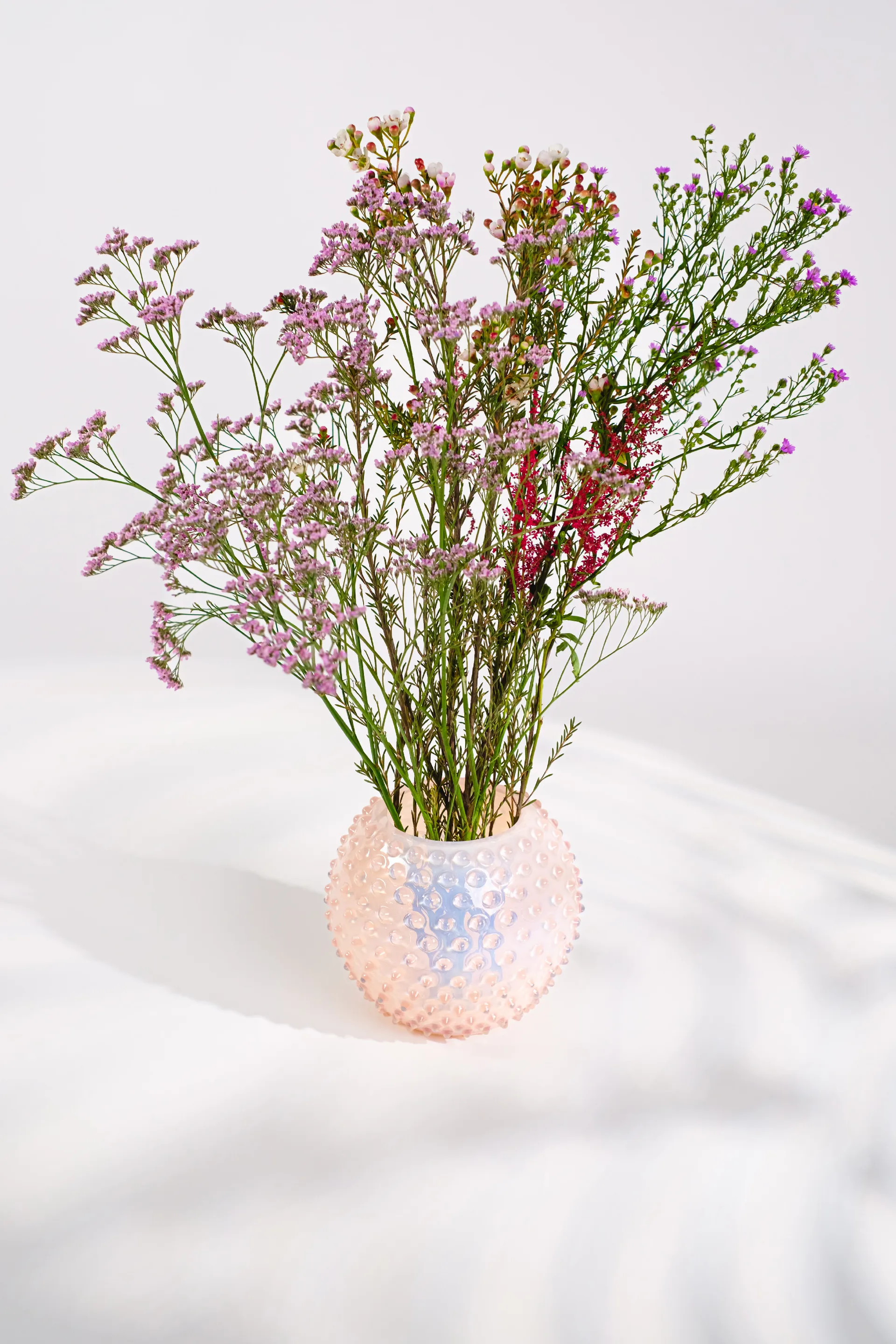 Hobnail Globe Vase 18 cm, Soft Rosa Anna Von Lipa