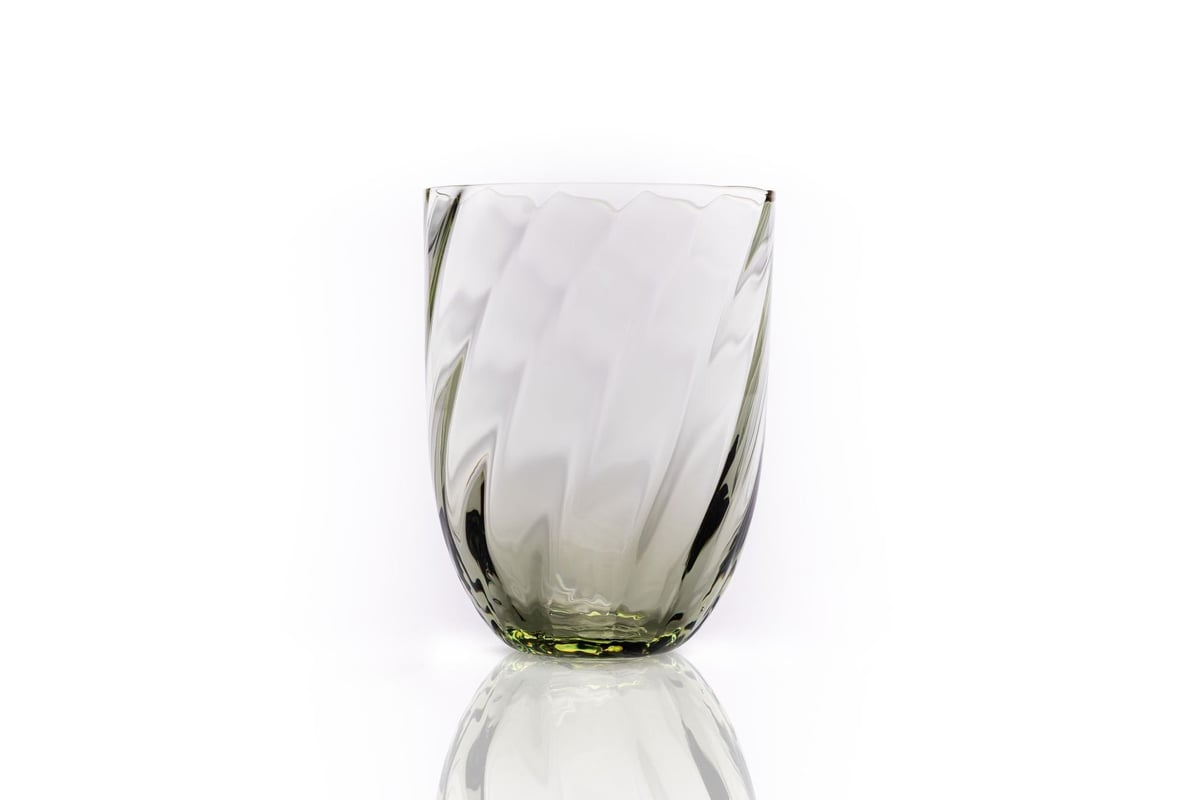 Anna Von Lipa Swirl Trinkglas 25 cl Olivegreen