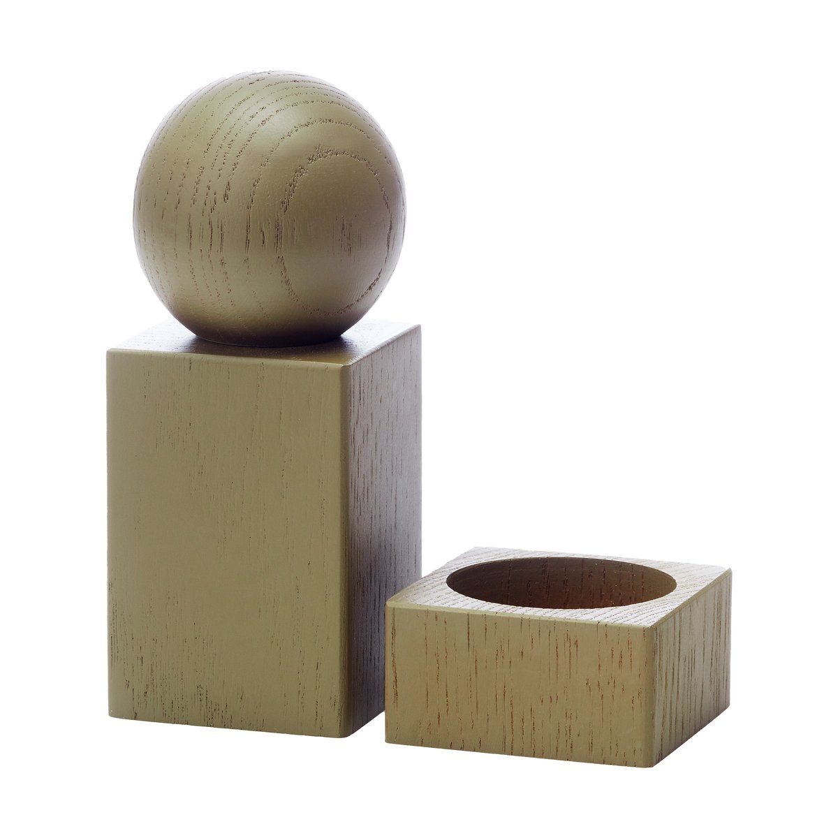 Applicata Twist Gewürzmühle und Salzschale Olivgrün