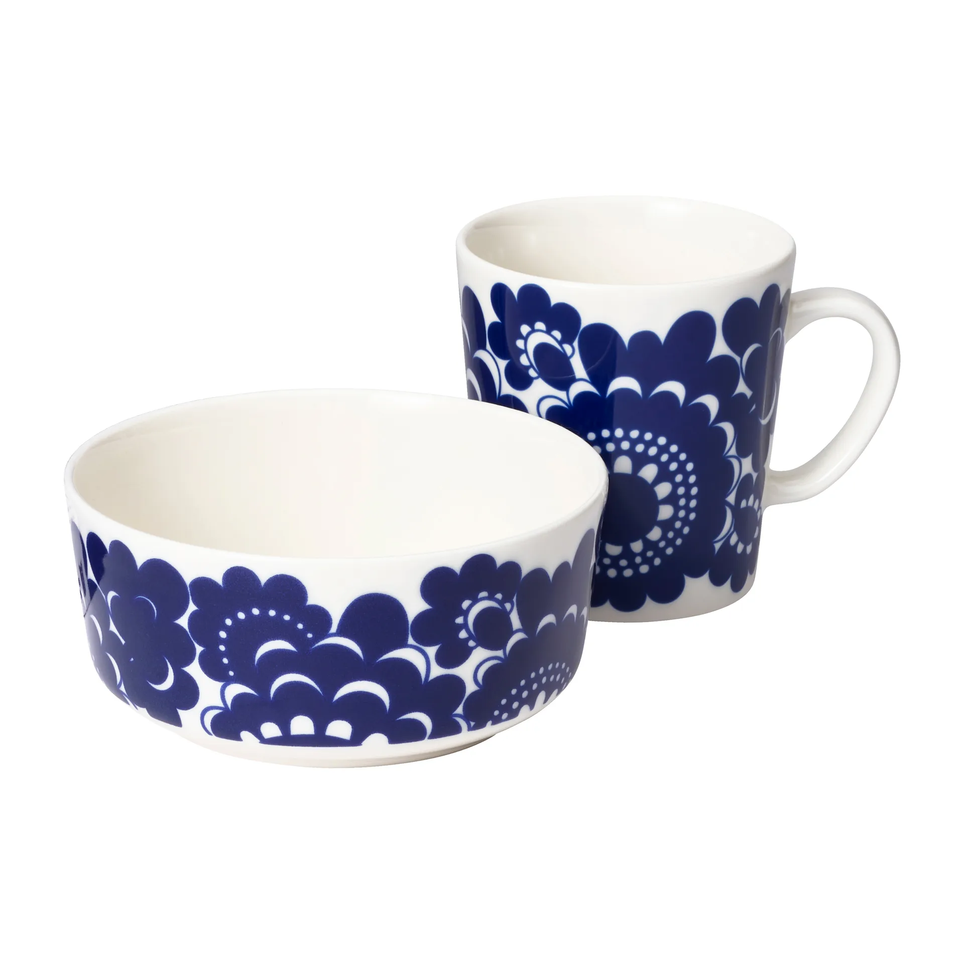 Esteri Tasse 30cl und Schale Ø13cm, Blau Arabia