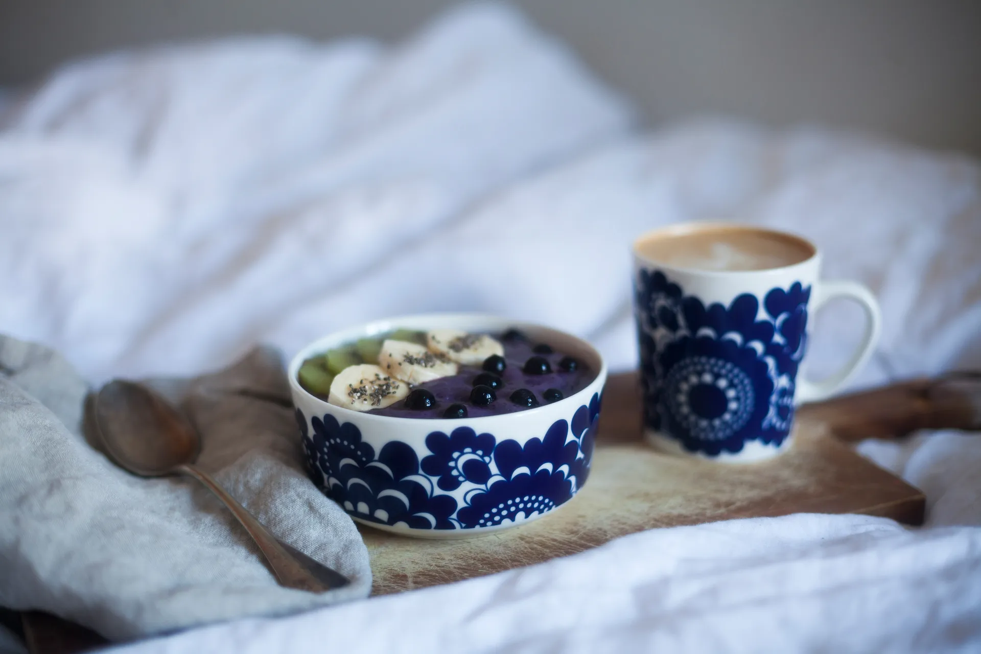 Esteri Tasse 30cl und Schale Ø13cm, Blau Arabia