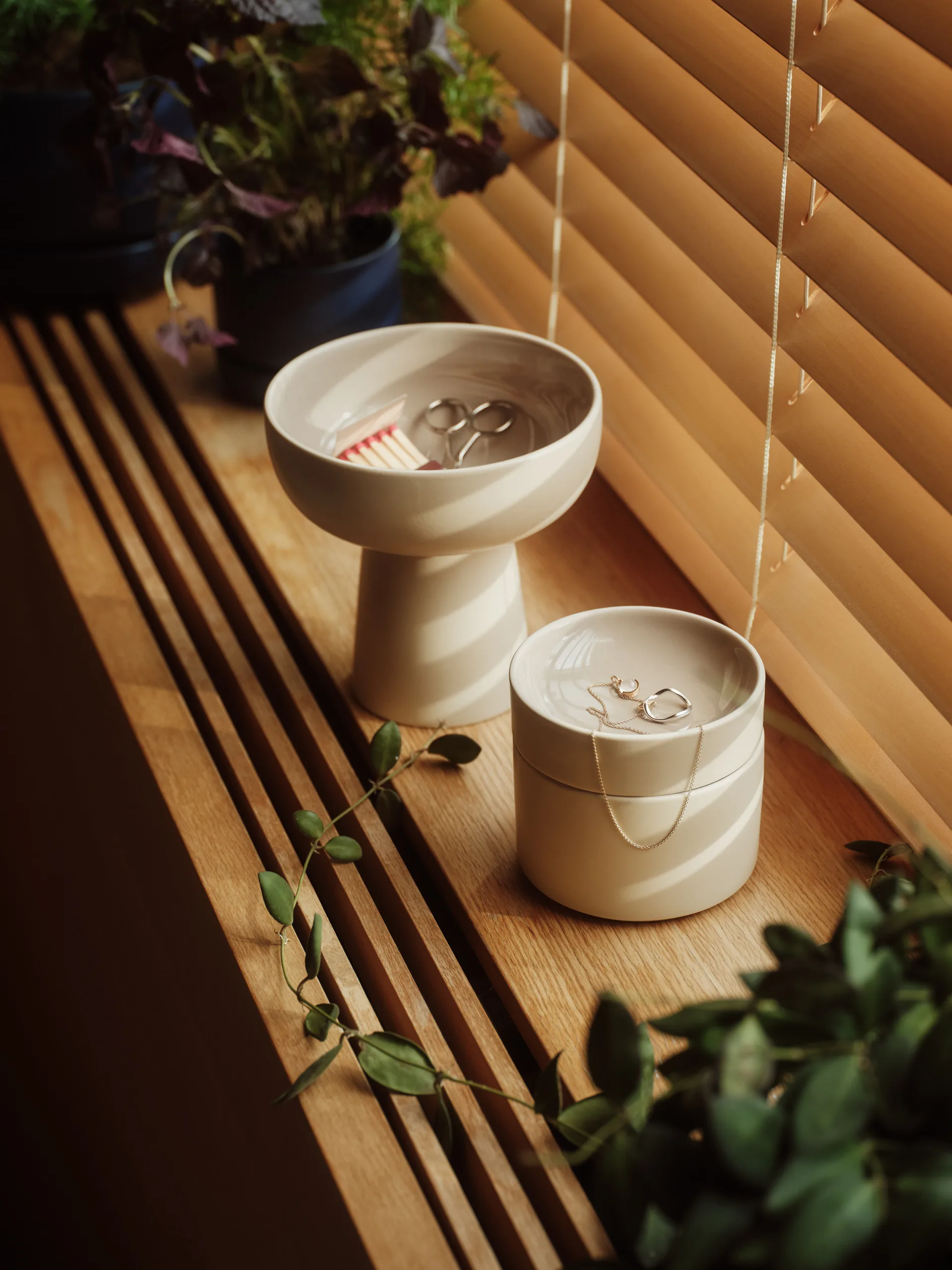 Kirnu dekoratives Gefäß Ø11x10 cm, Beige Arabia