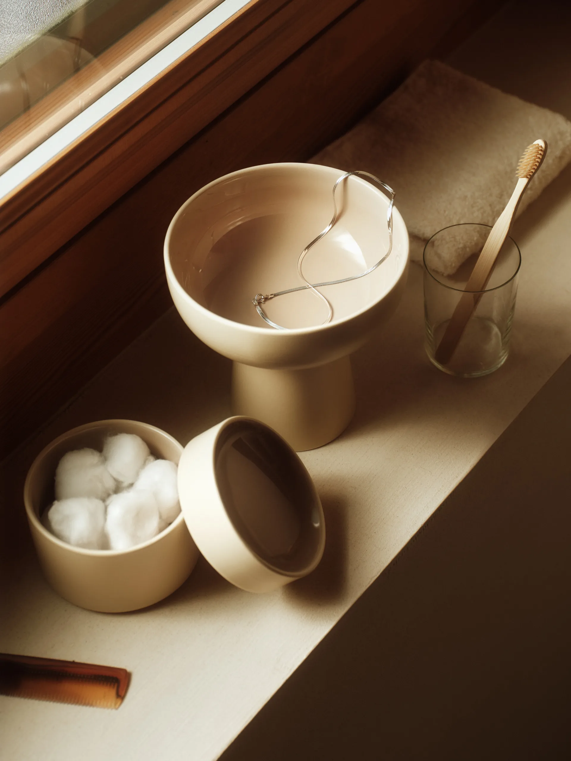 Kirnu dekoratives Gefäß Ø11x10 cm, Beige Arabia