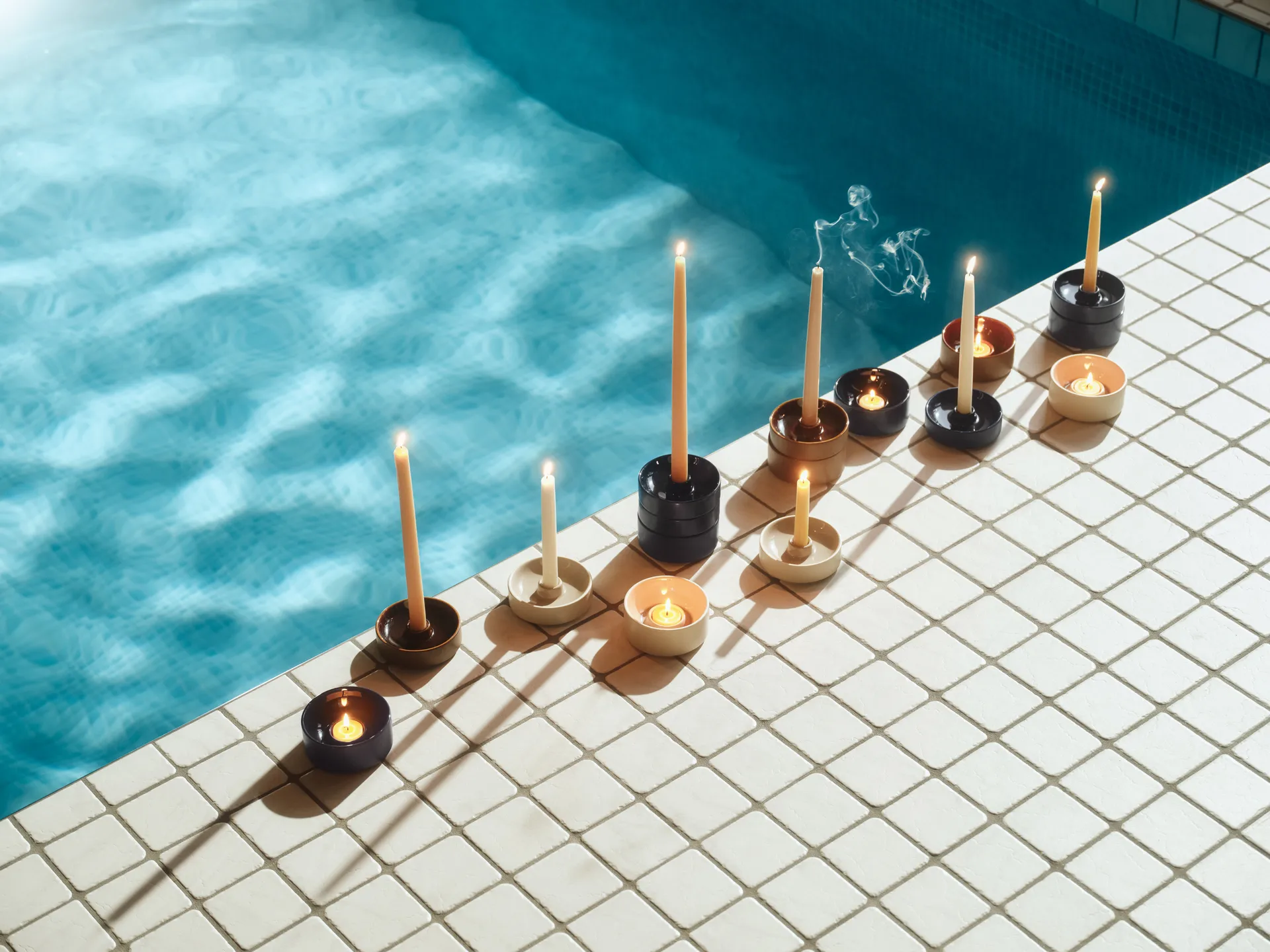 Kirnu Kerzenhalter Ø11x3,5 cm, Beige Arabia