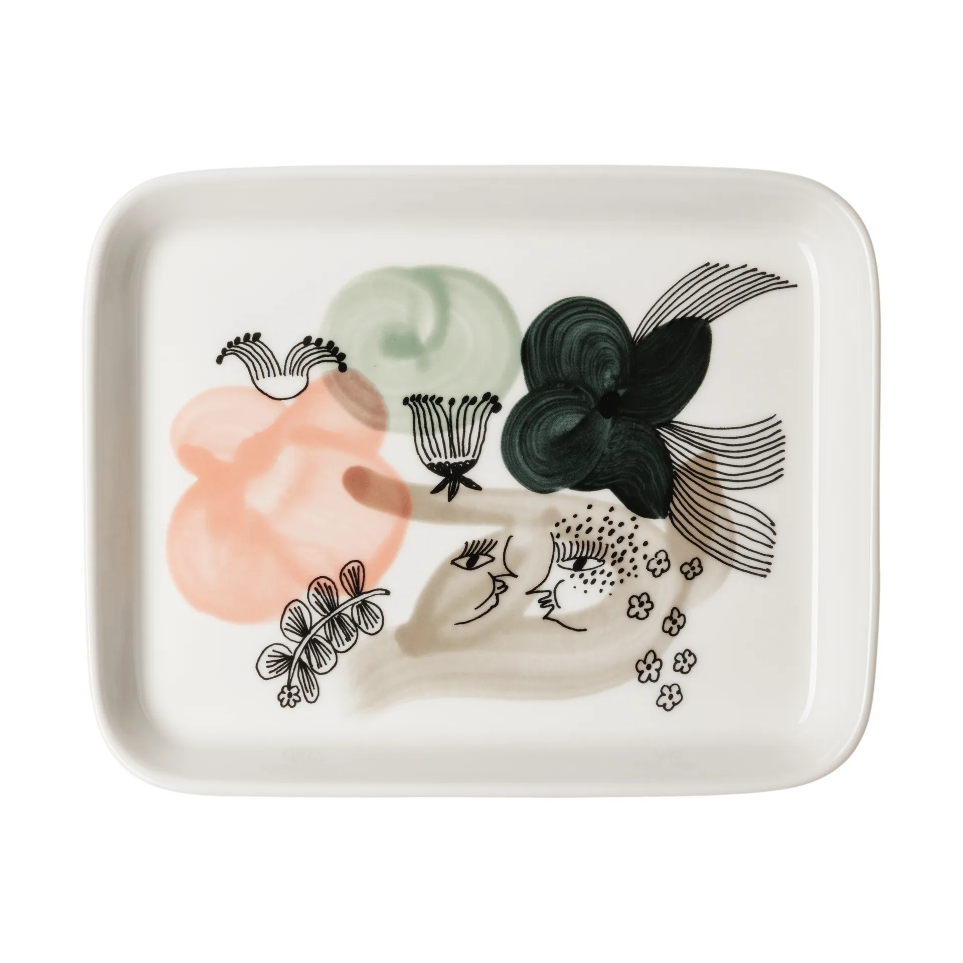 Kukkamaa Teller 15x19 cm, Grün Arabia