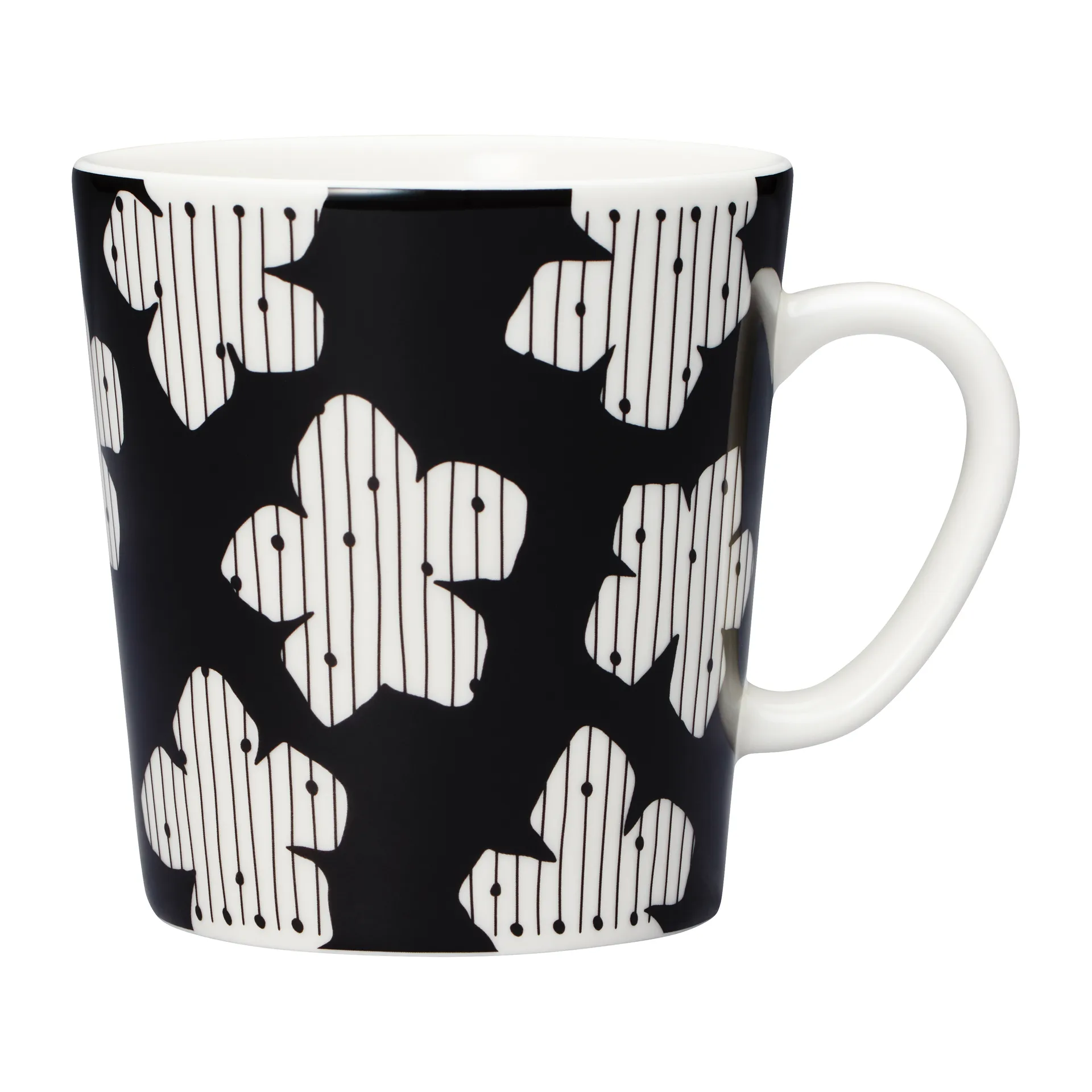 Mainio Sarastus Talvikki Tasse 30cl, Schwarz-weiß Arabia