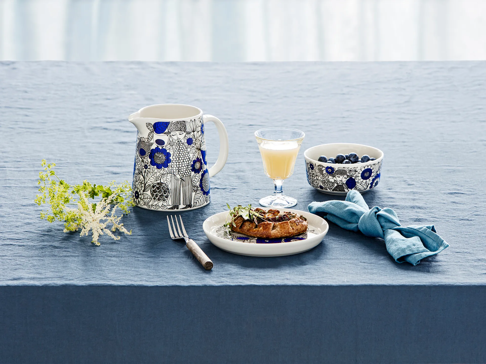 Pagroßaali Tasse 30cl und Teller Ø19cm, Blau Arabia