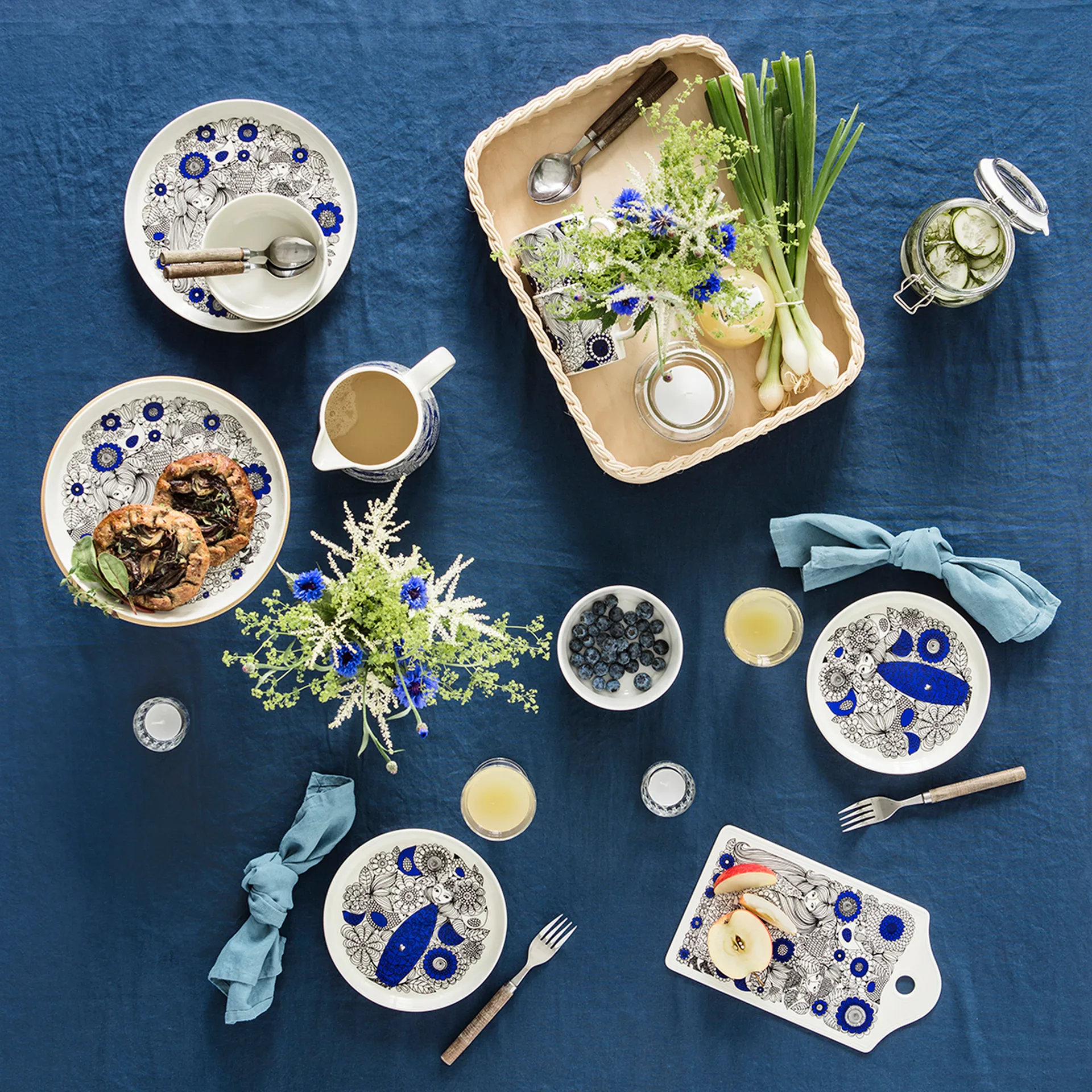 Pagroßaali Tasse 30cl und Teller Ø19cm, Blau Arabia