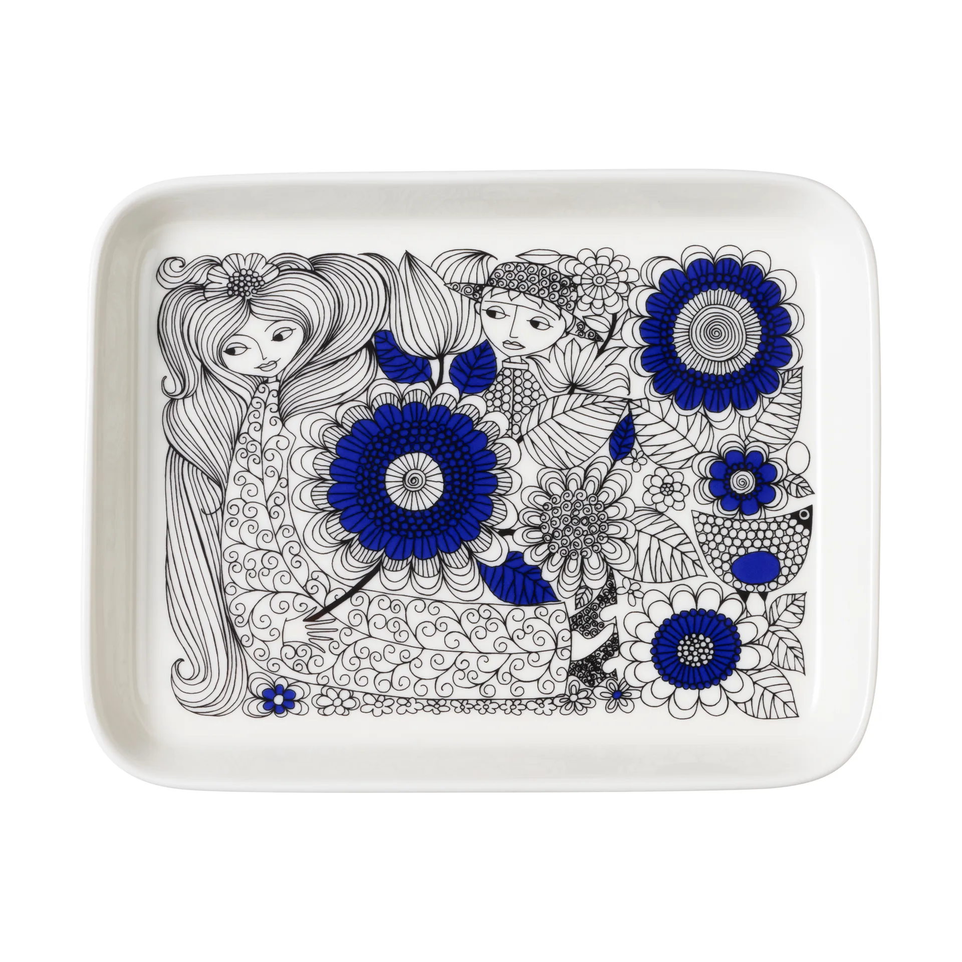 Pastoraali Teller 15x19 cm, Blau-weiß Arabia