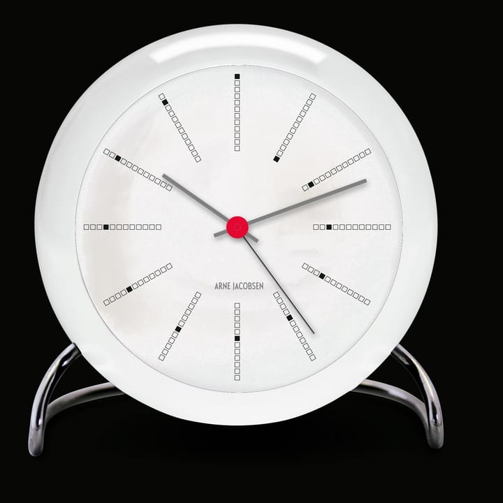 AJ Bankers Tischuhr - Weiß - Arne Jacobsen Clocks