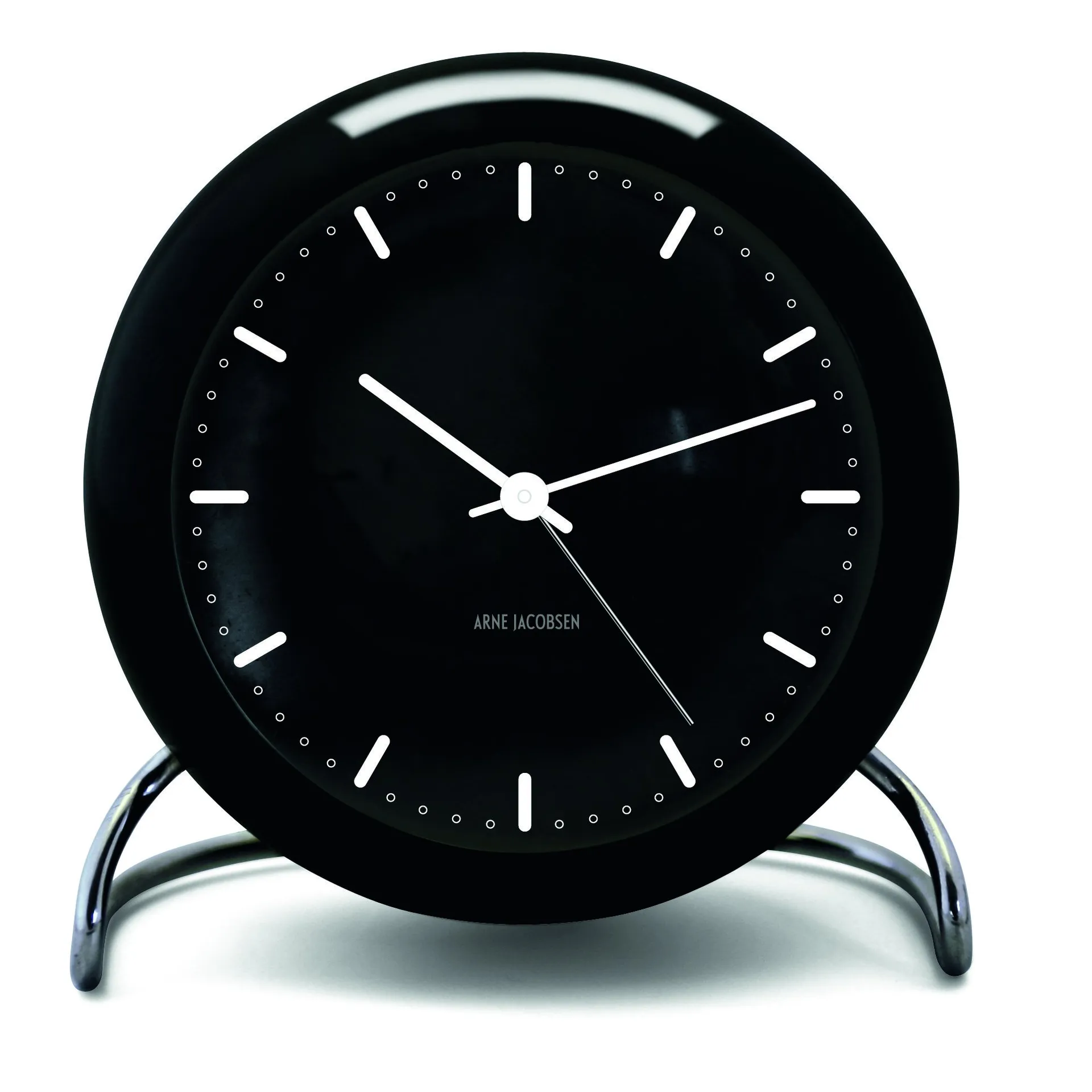 AJ City Hall Tischuhr, Schwarz Arne Jacobsen Clocks