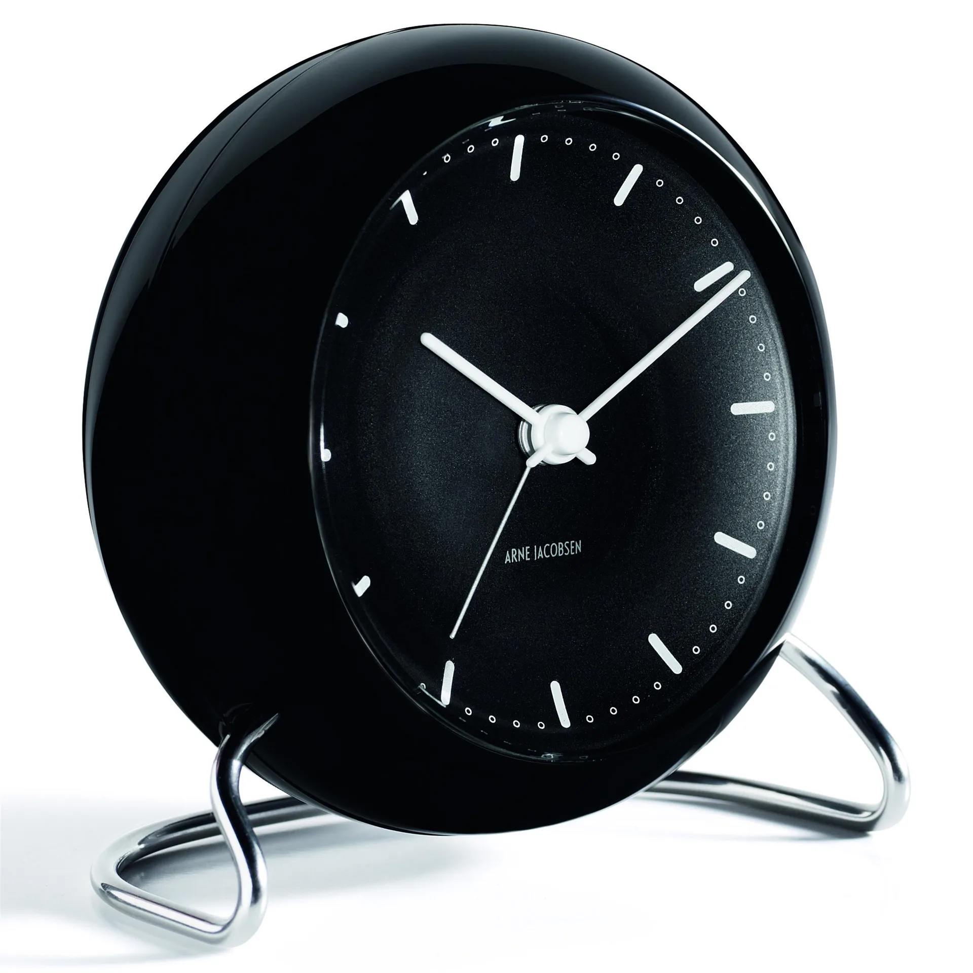 AJ City Hall Tischuhr, Schwarz Arne Jacobsen Clocks