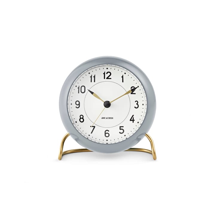 AJ Station Tischsuhr 12cm - Grau-weiß - Arne Jacobsen Clocks