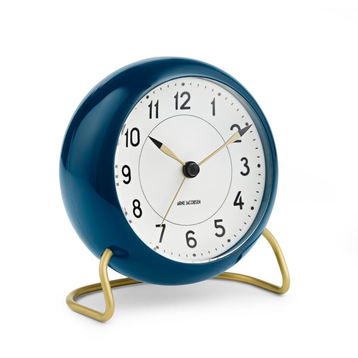 AJ Station Tischuhr petrolblau  Arne Jacobsen Clocks →