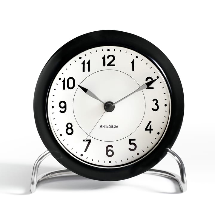 AJ Station Tischuhr - schwarz - Arne Jacobsen Clocks