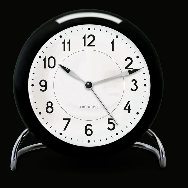 AJ Station Tischuhr - Schwarz - Arne Jacobsen Clocks