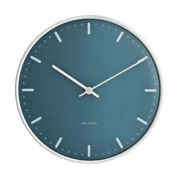 Arne Jacobsen City Hall Wanduhr - Blau, Ø29 cm - Arne Jacobsen Clocks