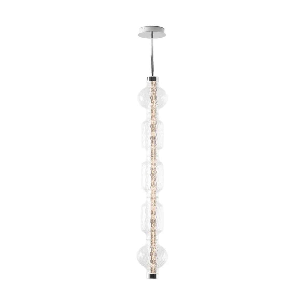 Alambicco vertikale Pendelleuchte, 5 Glaskuppeln Artemide