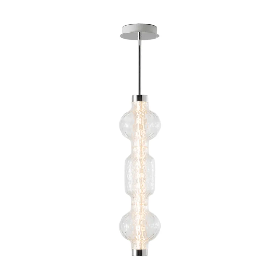 Alambicco vertikale Pendelleuchte, appgesteuert, 3 Glaskuppeln Artemide