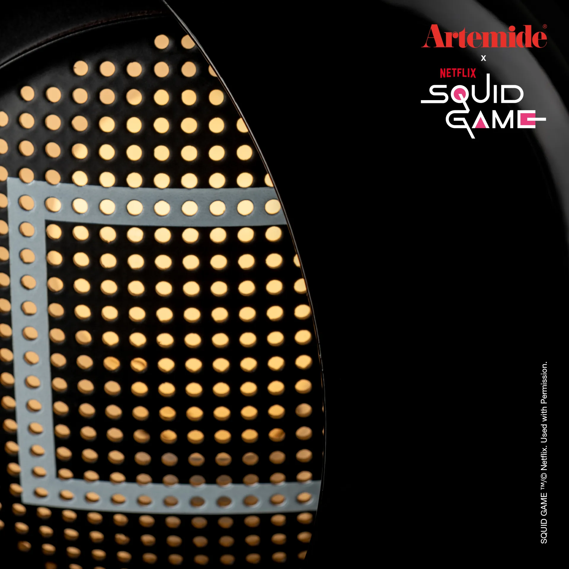 Eclisse x Squid Game Tischlampe Special Edition, Guard black Artemide