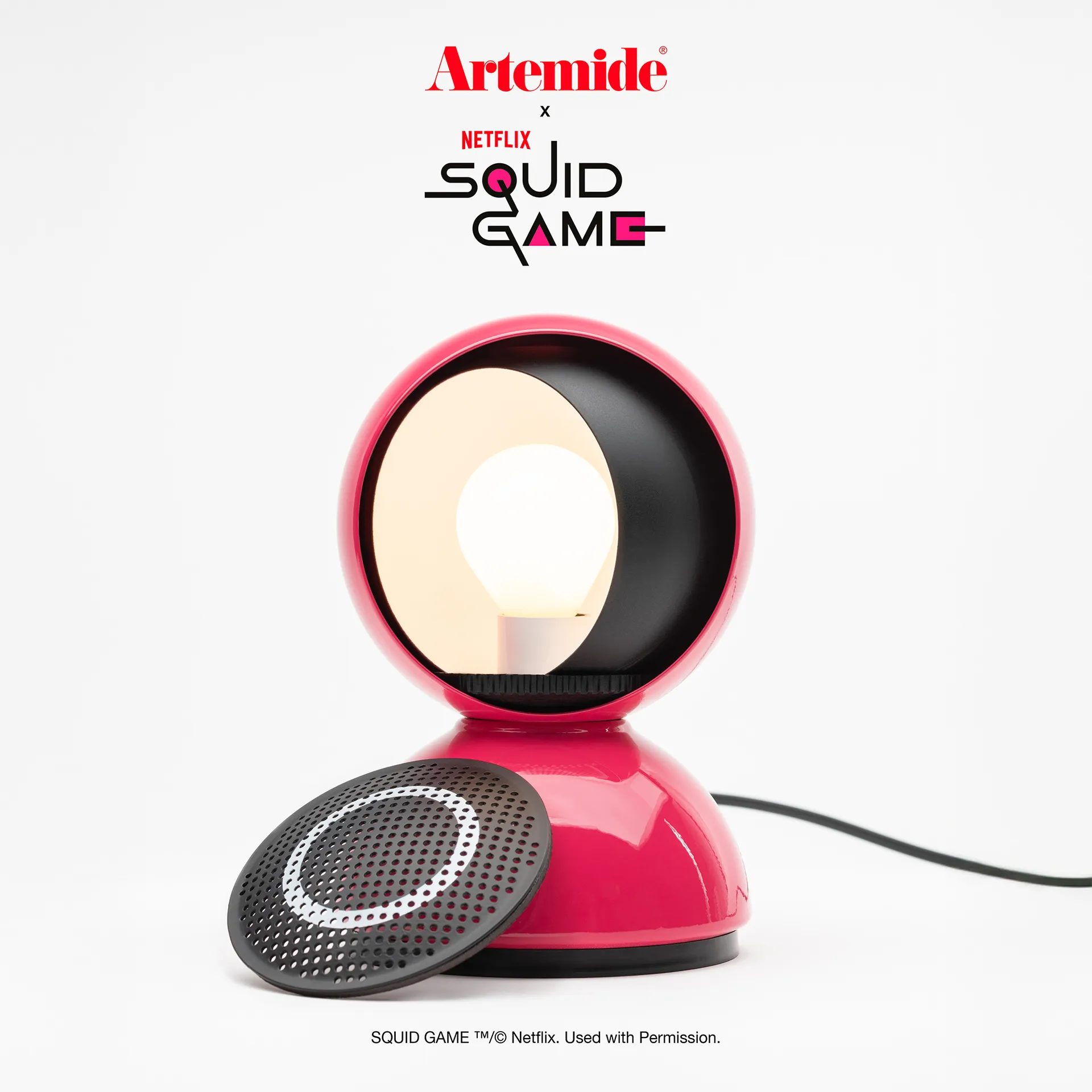 Eclisse x Squid Game Tischlampe Special Edition, Guard pink Artemide