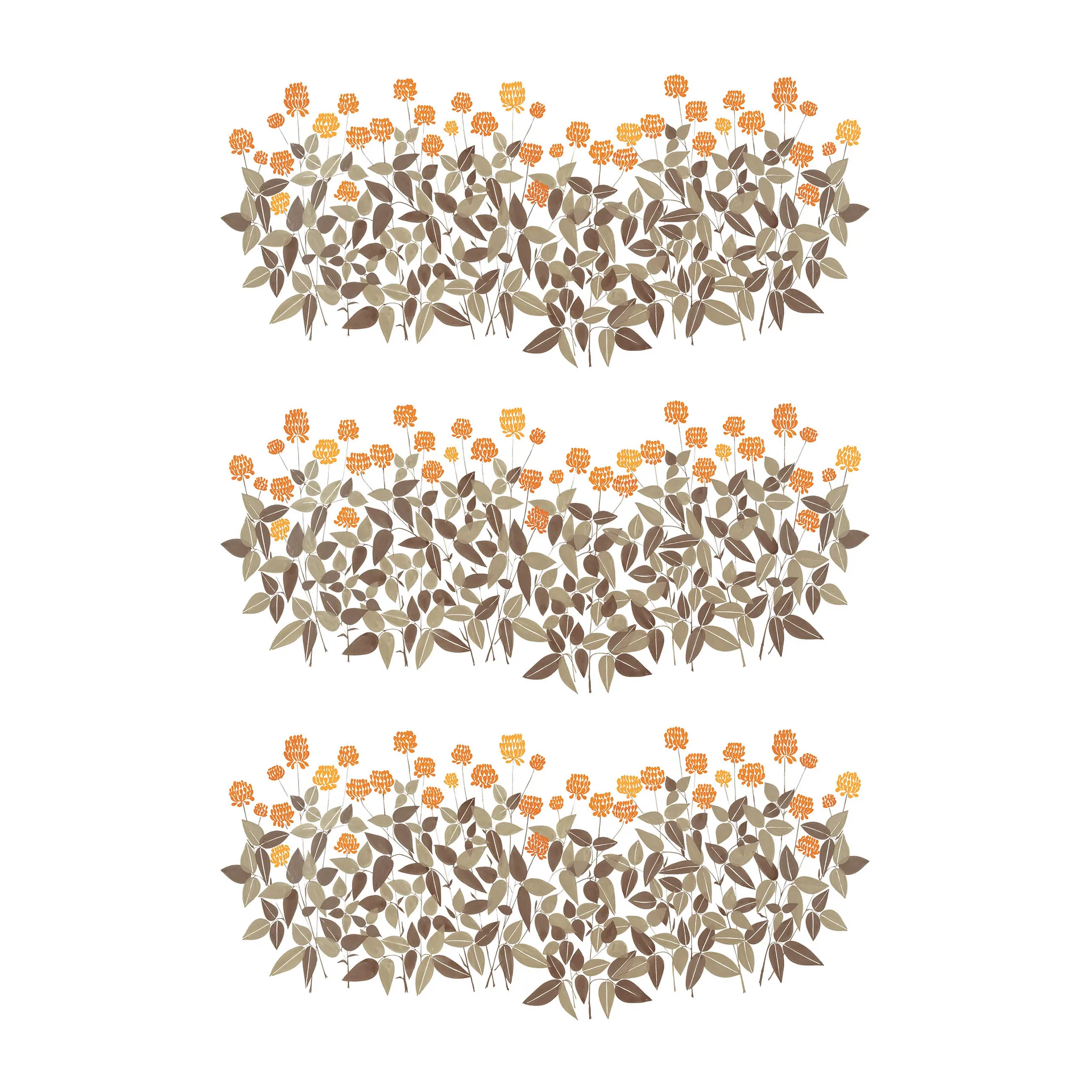 Ängsmark Stoff, Grün-orange Arvidssons Textil