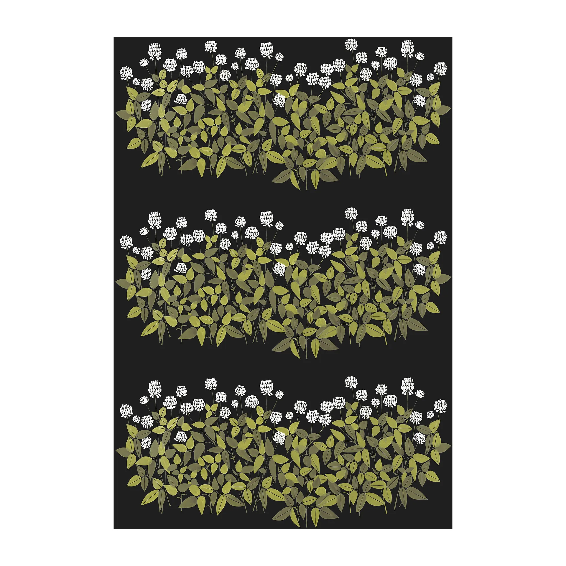 Ängsmark Stoff, Grün-schwarz Arvidssons Textil