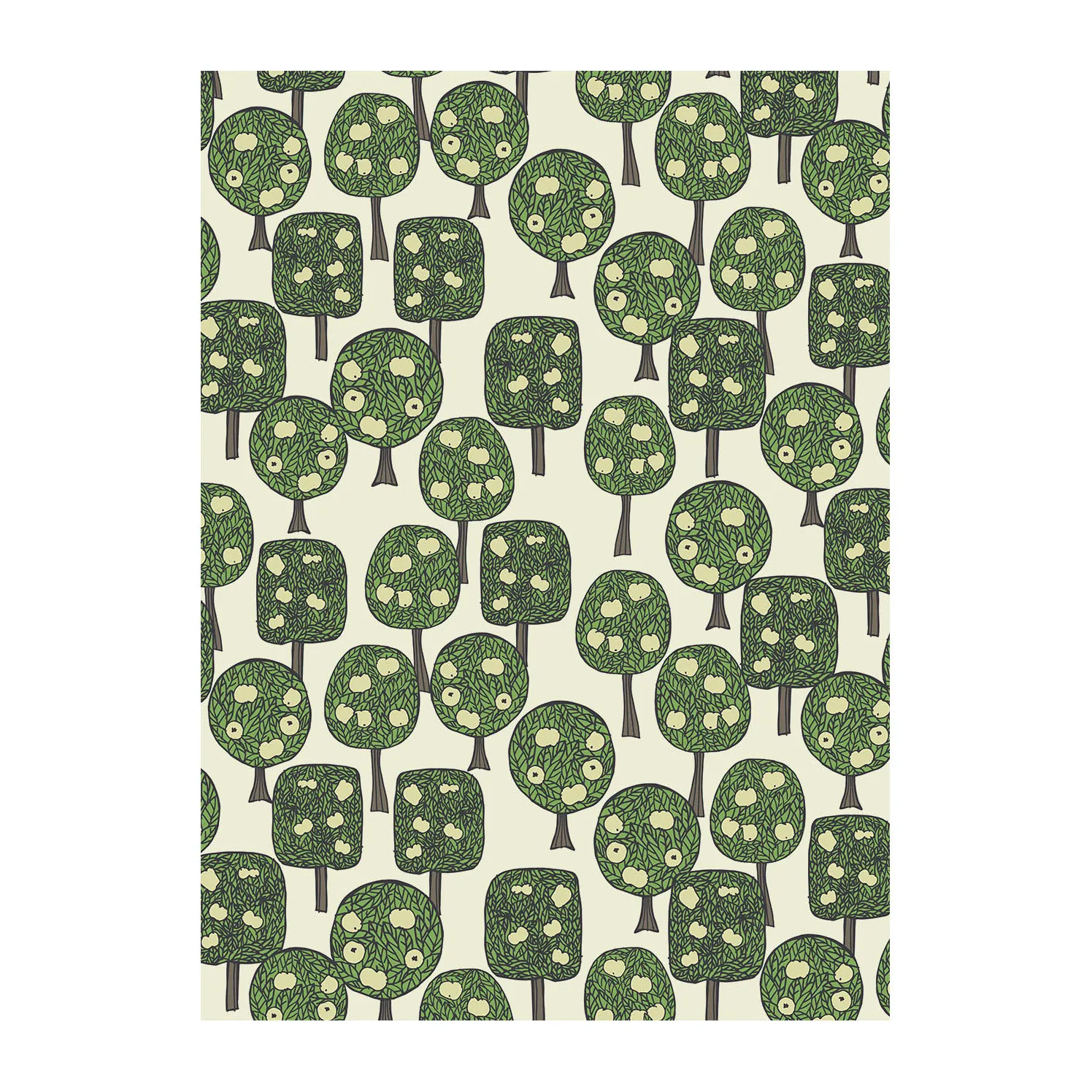 Äppelskogen Wachstuch, Hellgrün Arvidssons Textil