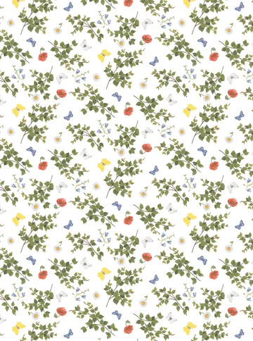 Björkäng Stoff - Grün-multi - Arvidssons Textil