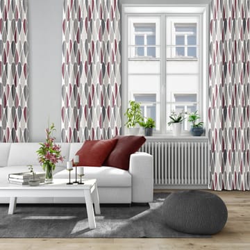 Blader Stoff - Grau-rot - Arvidssons Textil