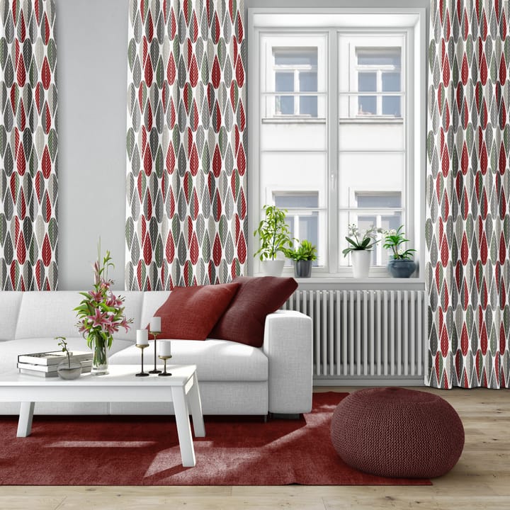 Blader Stoff, Rot -grün Arvidssons Textil