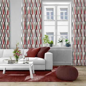 Blader Stoff - Rot -grün - Arvidssons Textil
